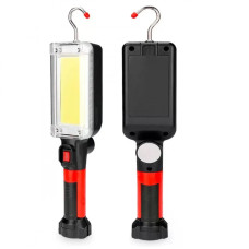 Ліхтар BL-8859B акумуляторний • Магнітний COB LED світильник 20 Вт із гачком, двома акумуляторами 18650 та USB-заряджанням