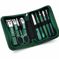 Манікюрний набір AND ES-09A 9 предметів • Манікюрно-педикюрний набір 9PCS Nail Clipper із нержавіючої сталі в дорожньому футлярі