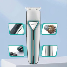 Машинка для стрижки VGR V-008 акумуляторна USB ∙ Тример для волосся, бороди та вусів з LED-дисплеєм і знімними насадками