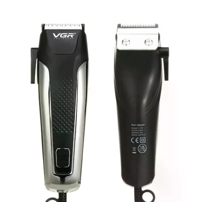 Машинка для стрижки VGR V-120 • Дротовий тример VGR V-120 для волосся та бороди з 8 насадками 3–20 мм
