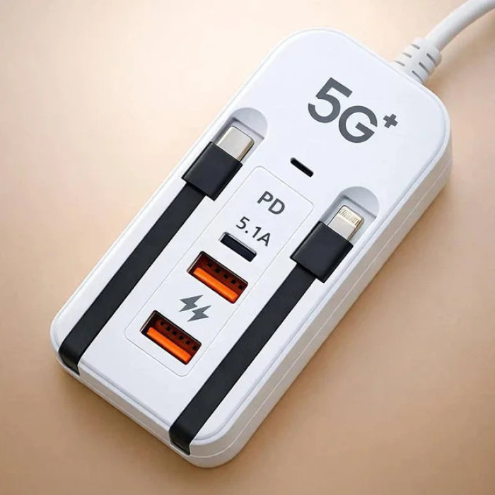 Мережевий зарядний пристрій 26X-200 66W на 2 USB • Універсальний зарядний адаптер 26X-200 зі швидким заряджанням двох пристроїв для смартфонів і гаджетів