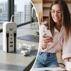 Мережевий зарядний пристрій 26X-200 66W на 2 USB • Універсальний зарядний адаптер 26X-200 зі швидким заряджанням двох пристроїв для смартфонів і гаджетів