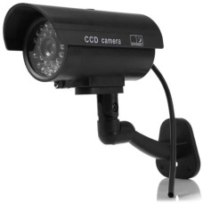 Муляж камери KAR249 160 × 80 × 73 мм чорний • Фальш камера CCTV KAR249 з датчиком руху та LED-індикатором для імітації відеоспостереження