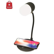 Настільна LED-лампа MD-088 з бездротовою зарядкою, Bluetooth-колонкою та динаміком • Багатофункціональна лампа для телефона, музики та робочого столу