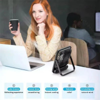 Настільний акумуляторний вентилятор із цифровим дисплеєм і USB-зарядкою • Портативний міні вентилятор для дому, офісу, навчання та поїздок