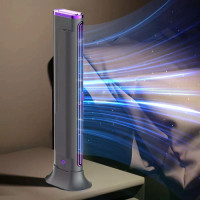 Настільний вентилятор F3 Tower Fan акумуляторний • Портативний баштовий вентилятор F3 Tower Fan із 3 швидкостями, автоповоротом та USB-заряджанням