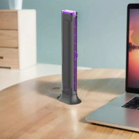 Настільний вентилятор F3 Tower Fan акумуляторний • Портативний баштовий вентилятор F3 Tower Fan із 3 швидкостями, автоповоротом та USB-заряджанням