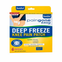Охолоджувальний пластир для колін Royal Prestige Paingone Easy Deep Freeze 6 шт • Пластир для суглобів Royal Prestige Paingone Easy Knee Pain Patch з ментолом і камфорою