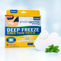 Охолоджувальний пластир для колін Royal Prestige Paingone Easy Deep Freeze 6 шт • Пластир для суглобів Royal Prestige Paingone Easy Knee Pain Patch з ментолом і камфорою