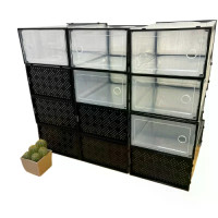 Органайзер для взуття 12×21×31 см 24 шт • Складні контейнери для зберігання взуття 12×21×31 см із дверцятами та вентиляцією 24 шт