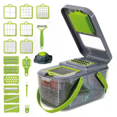 Овочерізка мультислайсер AND1536 Vegetable Cutter • Ручний подрібнювач для овочів, фруктів, салатів і домашньої нарізки