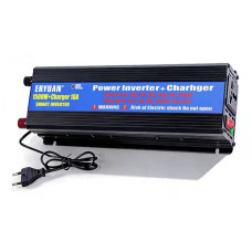 Перетворювач напруги 1500W із зарядним пристроєм 10A • Інвертор для акумулятора, дому, авто та резервного живлення