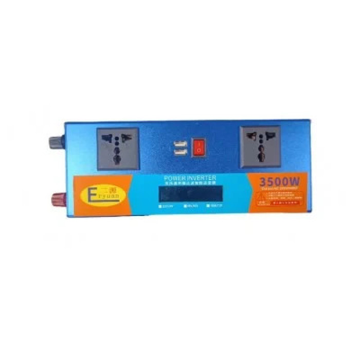 Перетворювач напруги LCD SMART 3500W 12V/24V у 220V • Автомобільний інвертор для акумулятора, дому, авто та резервного живлення