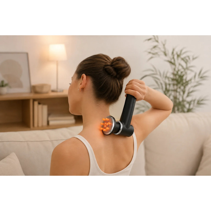 Перкусійний масажер MASSAGE GUN TV-SH-11 • Масажний пістолет для м'язів тіла, спини, рук і ніг для домашнього масажу