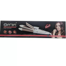 Плойка-праска для волосся GEMEI GM-2961 2 в 1 • Випрямляч і щипці для завивки волосся з керамічним покриттям і поворотним шнуром 360°