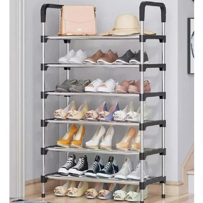 Полиця для взуття KAR197 New Shoe Rack • Підлоговий стелаж для взуття KAR197 New Shoe Rack на 6 ярусів 56 × 28 × 113 см для передпокою