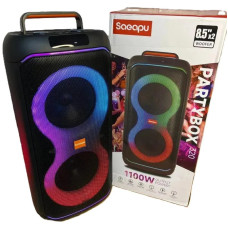 Портативна Bluetooth колонка PartyBox 320 240W RGB чорна • Акустична система PartyBox 320 з колесами, підсвіткою, караоке та акумулятором чорна