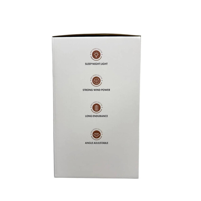 Портативний вентилятор SkeBerg JX-80 з LED-підсвічуванням • Настільний міні-вентилятор 5W для дому, офісу, поїздок і відпочинку