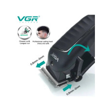 Професійна машинка для стрижки VGR V-683 для волосся та бороди • Акумуляторний тример з LED-дисплеєм, USB-зарядкою та насадками 3/6/9/12 мм