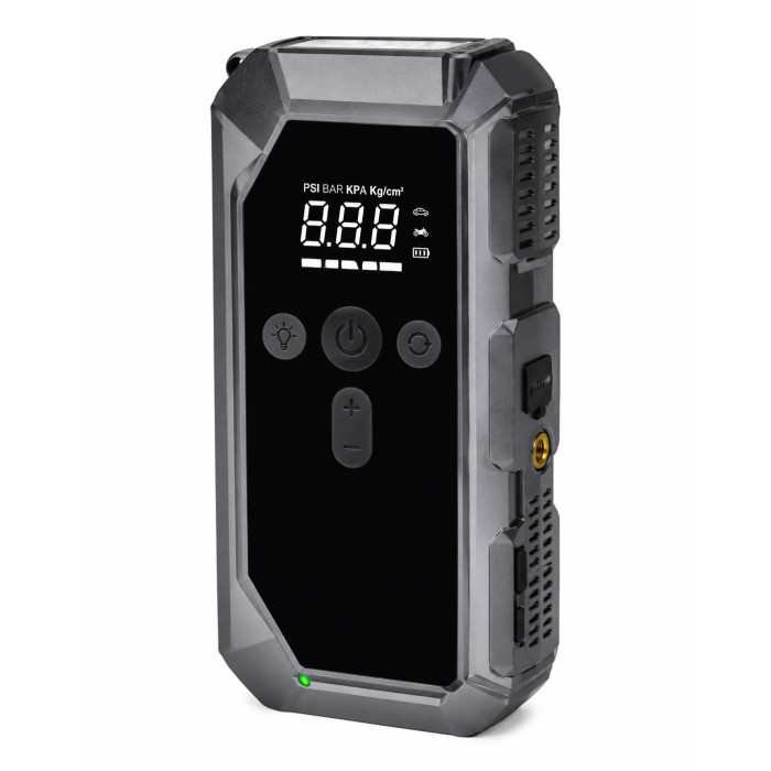 Пускозарядний пристрій K3 12000 мА·год • Автомобільний Jump Starter 12V з компресором 150 PSI, піковим струмом 600A, Power Bank і LED-ліхтарем