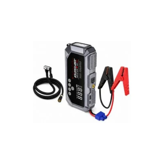 Пускозарядний пристрій K3 12000 мА·год • Автомобільний Jump Starter 12V з компресором 150 PSI, піковим струмом 600A, Power Bank і LED-ліхтарем