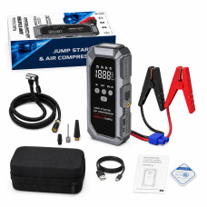 Пускозарядний пристрій K3 12000 мА·год • Автомобільний Jump Starter 12V з компресором 150 PSI, піковим струмом 600A, Power Bank і LED-ліхтарем