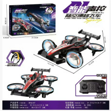 Радіокерована дрифт-машина QY66-D7 AND H7 біла • Машинка-дрон 2 в 1 гібрид автомобіля та квадрокоптера для трюків, польоту й дрифту