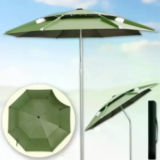 Рибальська парасолька 2 м JTG2025-1khaki хакі з вентиляційним клапаном, чохлом та крючками