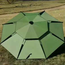Рибальська парасолька 2 м JTG2025-1khaki хакі з вентиляційним клапаном, чохлом та крючками