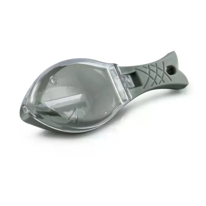 Рибочистка Fish Scale Scraper with Cover з контейнером для луски • Ручний шкребок-ніж для чищення риби з кришкою та лезом із нержавіючої сталі