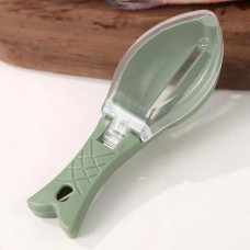 Рибочистка Fish Scale Scraper with Cover з контейнером для луски • Ручний шкребок-ніж для чищення риби з кришкою та лезом із нержавіючої сталі
