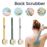Щітка для душу Body Brush AND LY-588 з довгою ручкою та дозатором • Масажна щітка для тіла, спини та догляду за шкірою з ємністю для гелю