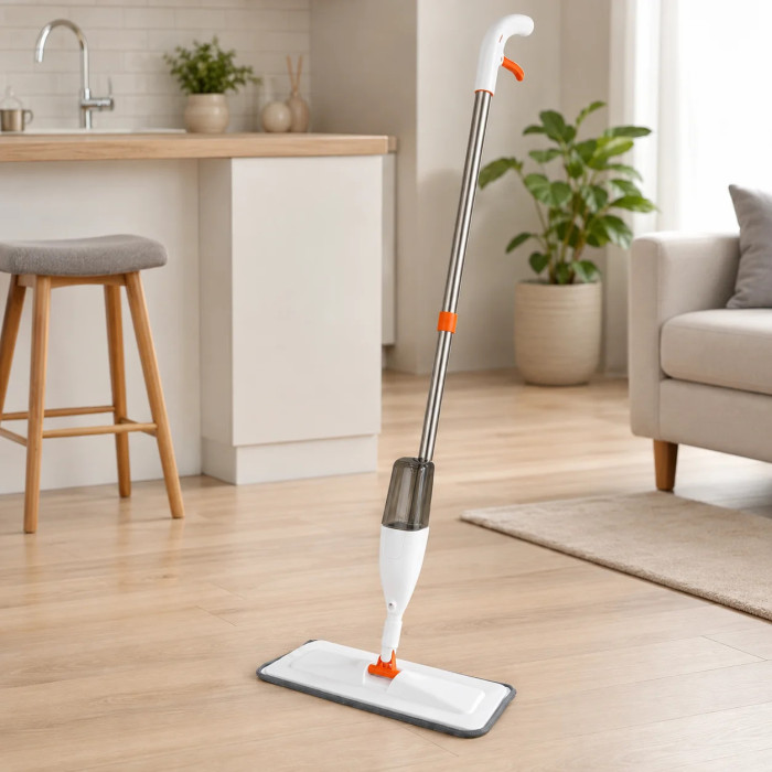 Швабра з розпилювачем Spray Mop1 для вологого прибирання з мікрофіброю • Швабра-спрей Spray Mop1 з резервуаром для води та поворотною насадкою 360°