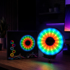 Світлодіодна LED лампа MJ-321 кільцева RGB 35 см з USB підключенням • Кільцева лампа MJ-321 для фото, відео, селфі, стримів, TikTok і зйомки контенту