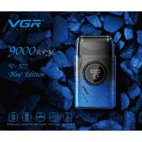 Тример для волосся VGR V-377 синій • Акумуляторна машинка для стрижки Hair Clippers V-377, шейвер для бороди, вусів та окантовки