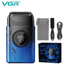 Тример для волосся VGR V-377 синій • Акумуляторна машинка для стрижки Hair Clippers V-377, шейвер для бороди, вусів та окантовки