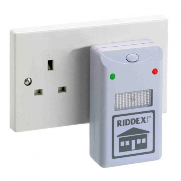 Ультразвуковий відлякувач гризунів і комах RIDDEX Pest Repelling 200 м² • Електронний прилад від мишей, щурів, тарганів та інших шкідників від мережі