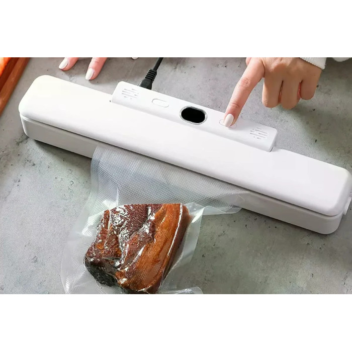 Вакууматор Vacuum Fresh TV-SH-09 • Вакуумний пакувальник для продуктів із запаюванням пакетів для кухні, зберігання та заморожування