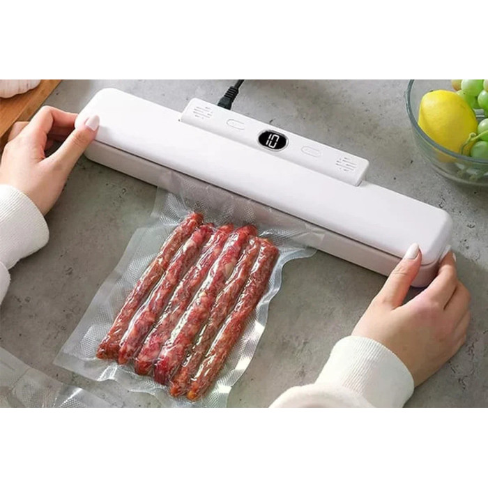 Вакууматор Vacuum Fresh TV-SH-09 • Вакуумний пакувальник для продуктів із запаюванням пакетів для кухні, зберігання та заморожування