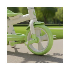 Велосипед-біговел дитячий 2в1 з батьківською ручкою SCO22 Green • Дитячий триколісний біговел-трансформер для малюків • Прогулянковий велобіг дитячий зелений