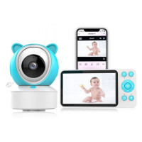 Відеоняня C8 Wi-Fi з монітором 5″ • Розумна відеоняня C8 Full HD 1080P із застосунком Tuya, нічним баченням і двостороннім зв’язком
