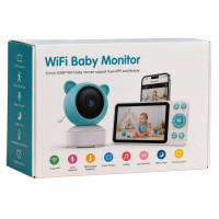 Відеоняня C8 Wi-Fi з монітором 5″ • Розумна відеоняня C8 Full HD 1080P із застосунком Tuya, нічним баченням і двостороннім зв’язком