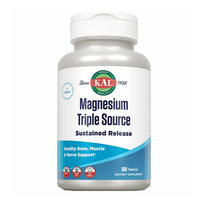 KAL Magnesium Sustained Release Triple Source 500mg - 100 tabs