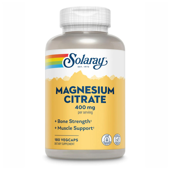Solaray Magnesium Citrate 400mg - 180 vcaps