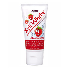 Now Foods Xyli White kids toothpaste gel - 85 g strawberry splash