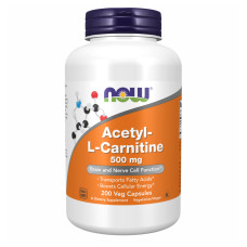 Now Foods Acetyl L-Carnitine 500mg - 200 vcaps