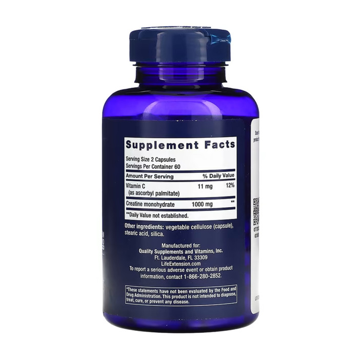 Life Extension Creatine Capsules - 120 caps