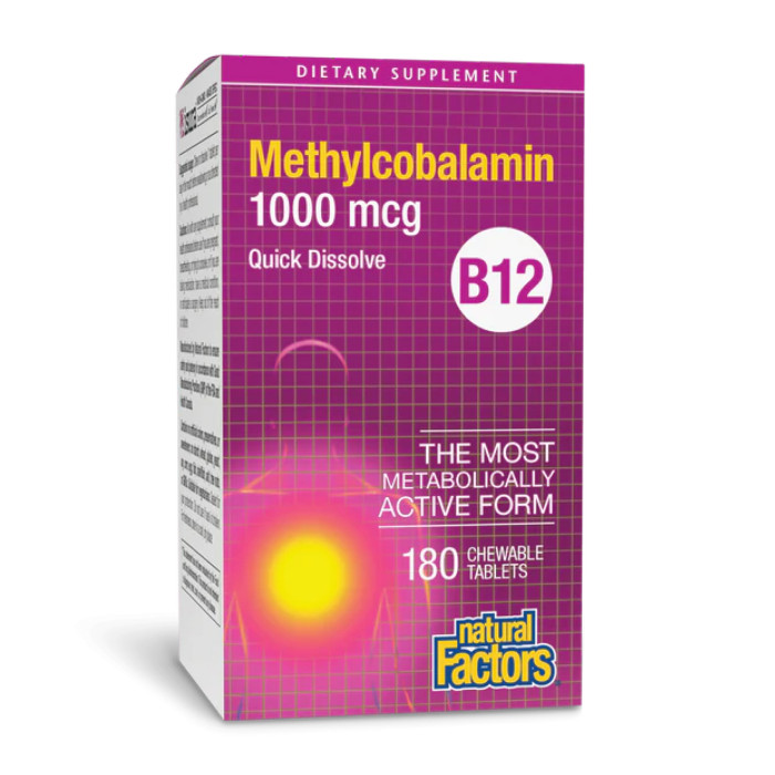 Natural Factors B12 Methylcobalamin 1000 mcg - 180 tabs