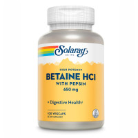 Solaray High Potency Betain HCl with Pepsin 650mg - 100 vcaps