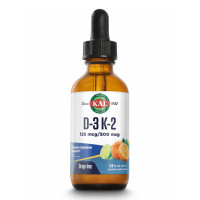 KAL D3 K2 DropIns 125mcg - 2 oz Citrus